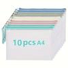 10pcs A4 Size Mesh Zipper Bags, Office Supplies, Paper Storage, Travel & Art Organizer, School and Office Folder