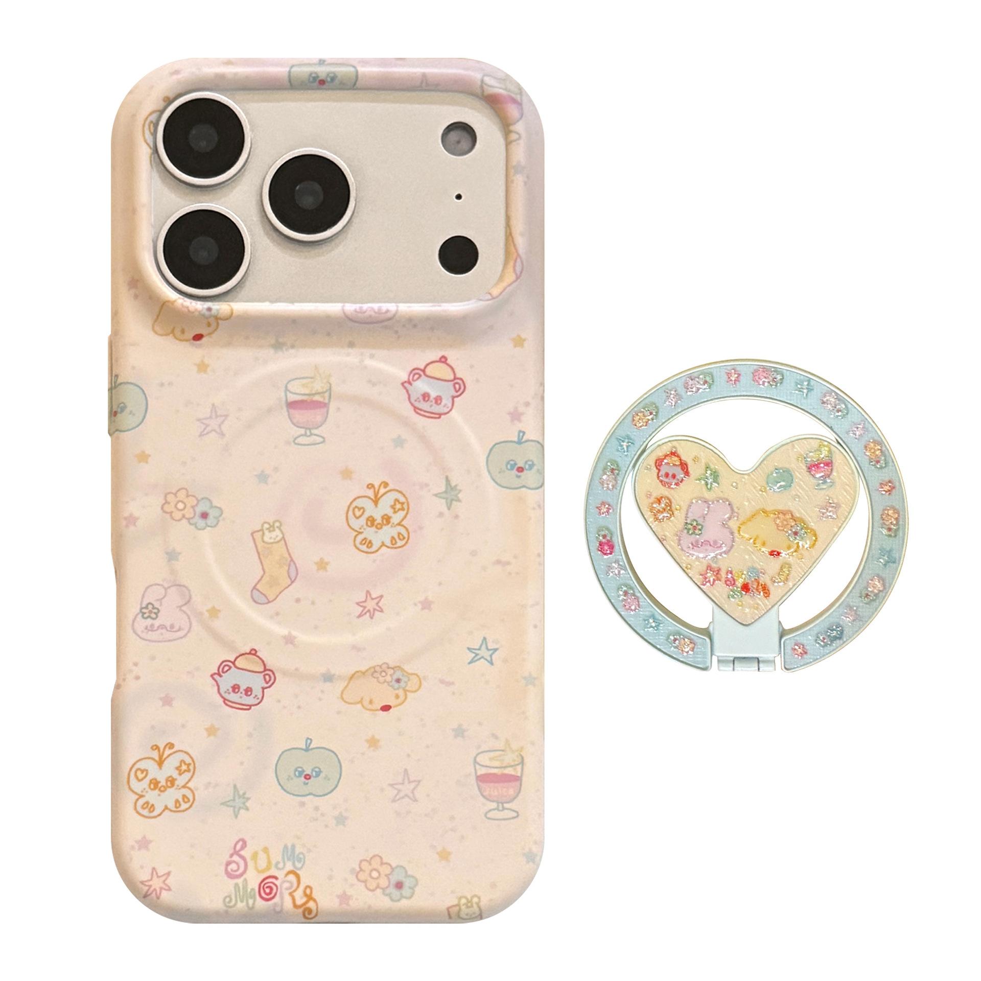 Красочный мультяшный магнитный чехол для телефона для iPhone 16, iPhone 17 и iPhone 17 Pro Max iPhone 13