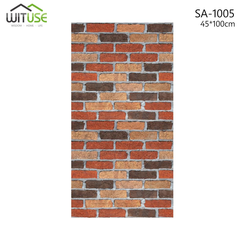 3D Stone Brick Pattern Wall Paper Self-adhesive Film Office Home Decor ...