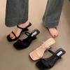 Fashion Med Shoes Slippers Soft Cross-Tied Luxury Slides Rubber Flip Flops Square Toe Comfort Designer Hawaiian Concise Scandals