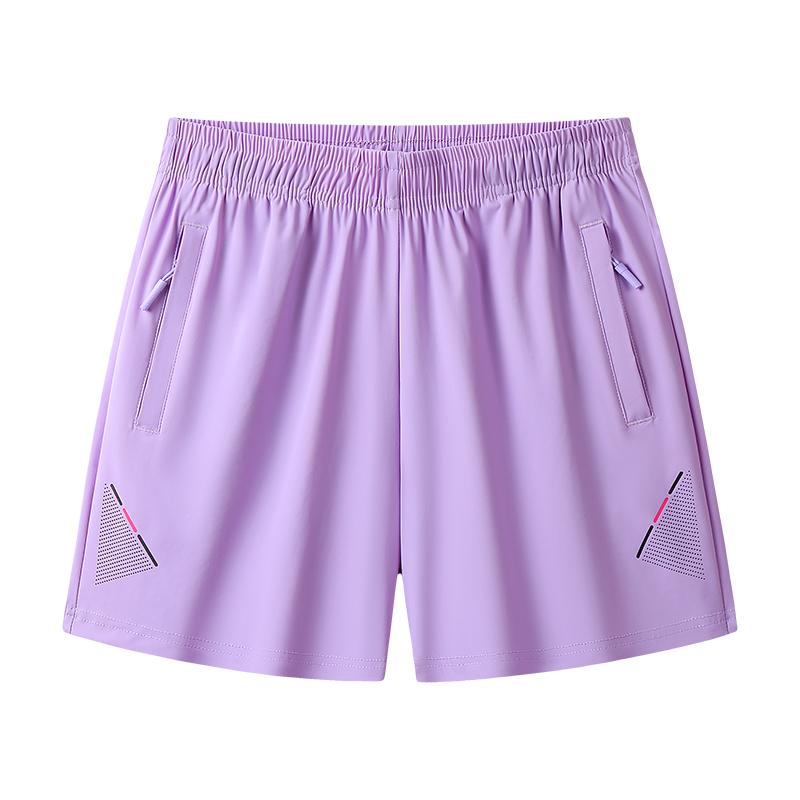 Summer Ice Silk Shorts Breathable Sports and Leisure Shorts Women's Beach Shorts Women's Sports Shorts