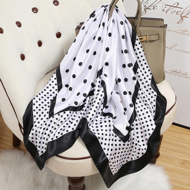 90 Square Scarves, Silk Scarves, Women's New Spring and Summer High-end Sense Versatile, Thin Scarves, Shawls Outside