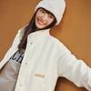 Skechers American Retro Fashion Comfortable Versatile Stand Collar Solid Color Small Logo Long Sleeve Jacket Women Jackets White L424W038-00NA