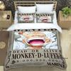 ONE PIECECartoon Monkey D. Luffy Bedding Set (duvet Cover and Pillowcases), Extra-large/large Size, Machine Washable, a Holiday