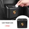 Car Vehicle Case Storage Box Black ABS Square Pressing Trash Can For Porsche Cayenne Macan 911 Gt3 918 928 944 968 Boxster Panamera