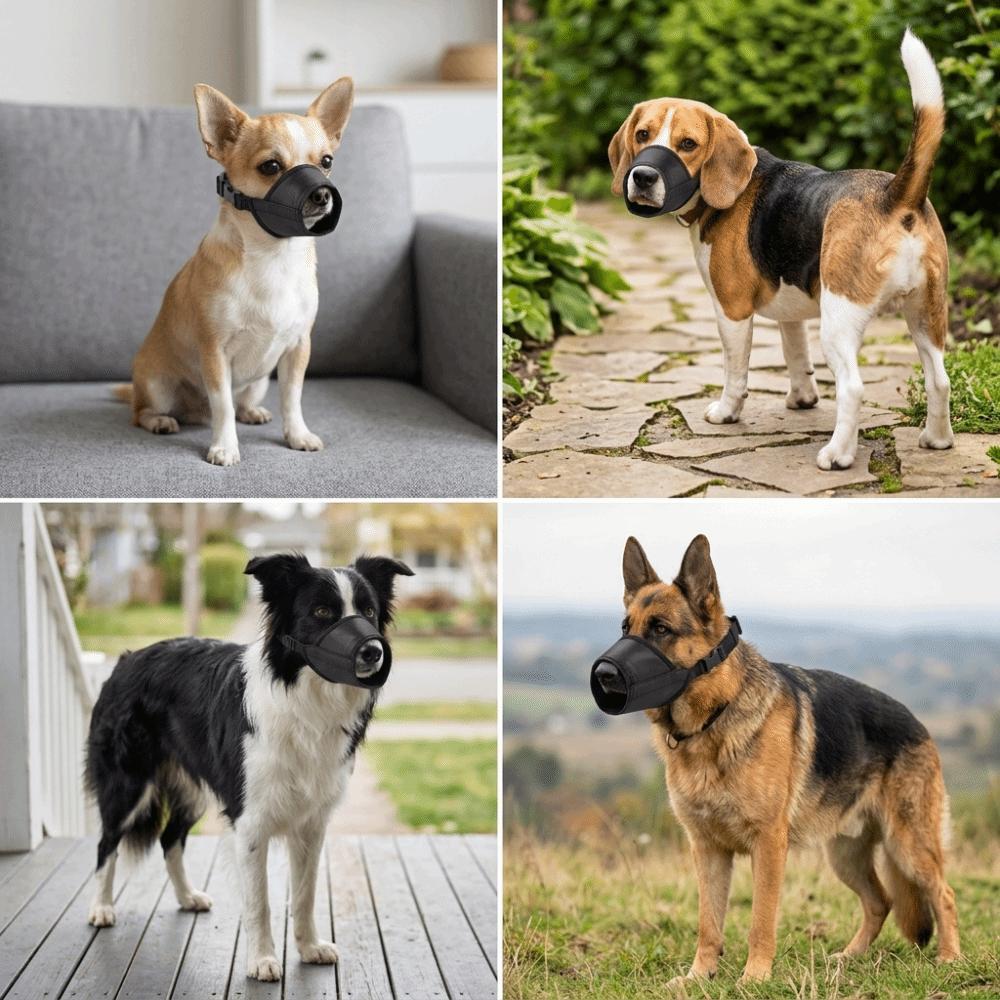 Waterproof Dog Muzzle Adjustable Dog Anti Bite Muzzle Safe Wearing Dog Bark Stopper  Daily Walking