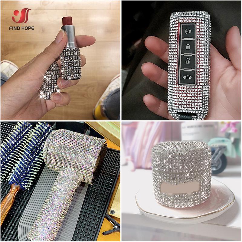 24x40cm Self Adhesive Rhinestone Trim Luxurious Crystal Trim Accessories for DIY PC Phone Case Shoes Car Photo Frame Bag Decor
