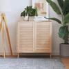 VidaXL Louvre Doors 2 Pcs Solid Pine Wood 69x39.4 Cm