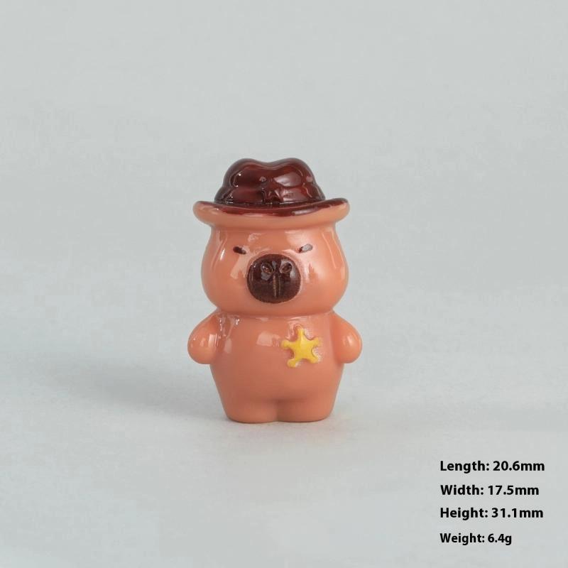 

5Pcs Miniature Capibara Collection Mini Capybaras Kawaii Home Decor Desk Decoration Accessories Micro Landscape Decoration A7