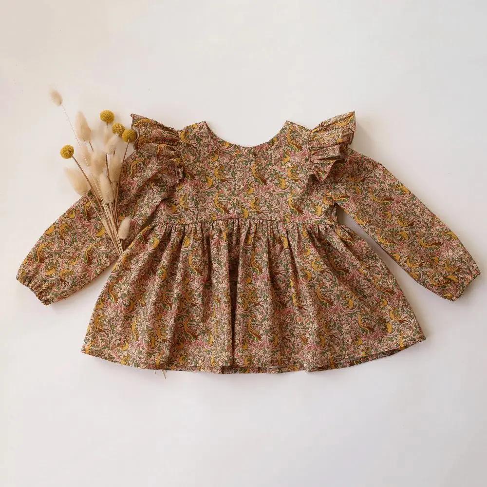 Spring Cotton Baby Girl Blouse Floral Baby Long Sleeve Tops Toddler Girl Clothes 6-12M 73