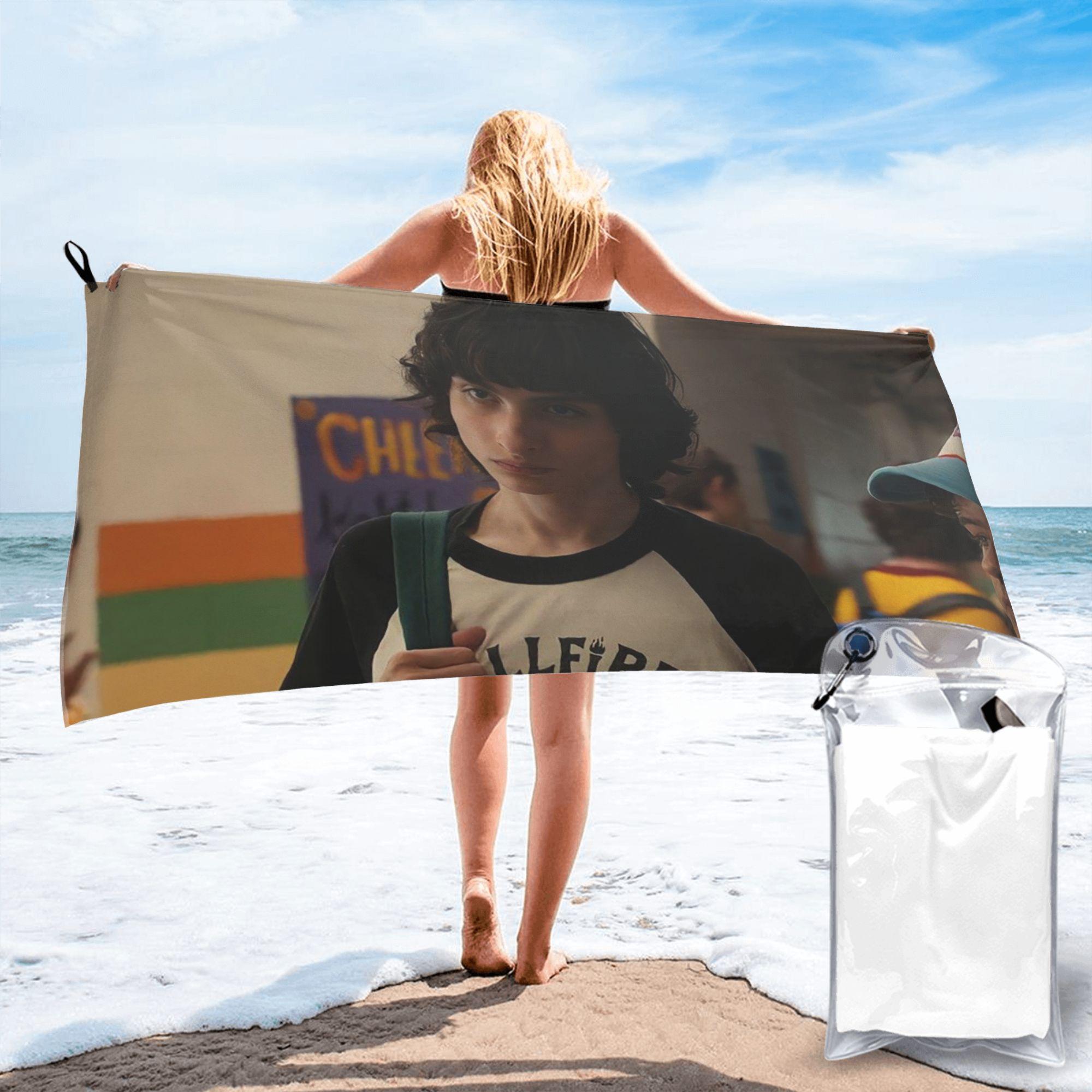

Finn Wolfhard Beach Towel Soft Microfiber Quick Dry Absorbent Quick Towels For Pool W40*H60(CM)