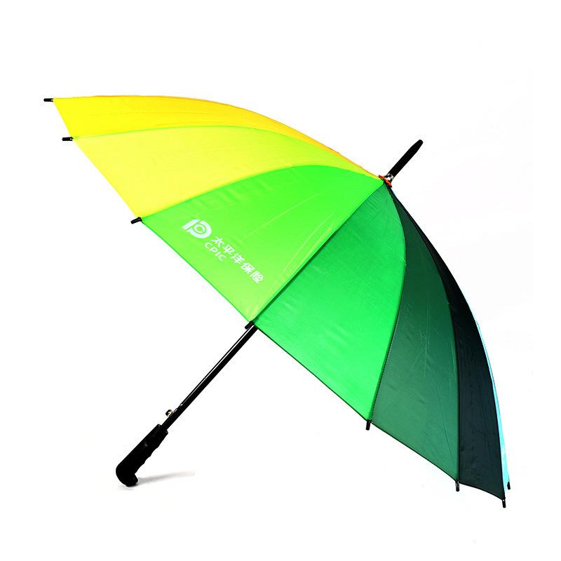 11-Inch umbrella, automatic golf umbrella, enlarged double-layer weather and rain dual-purpose, windstorm-resistant long handle advertising custom