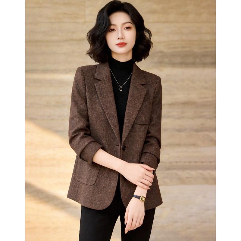 EST+II Women's Slim Fit Single-Button Notch Lapel Blazer