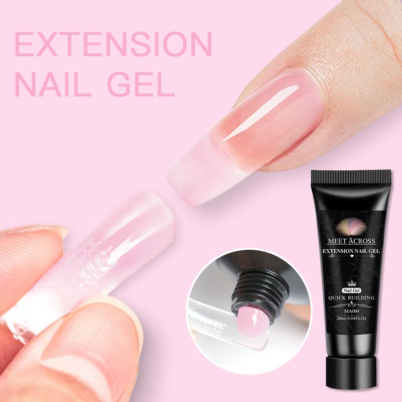 INCONTRARE ATTRAVERSO 14 Pz Set di gel UV poli Kit gel per unghie Crystal Builder Gel colorato trasparente con lampada Gel Smalto per unghie per l'estensione delle unghie