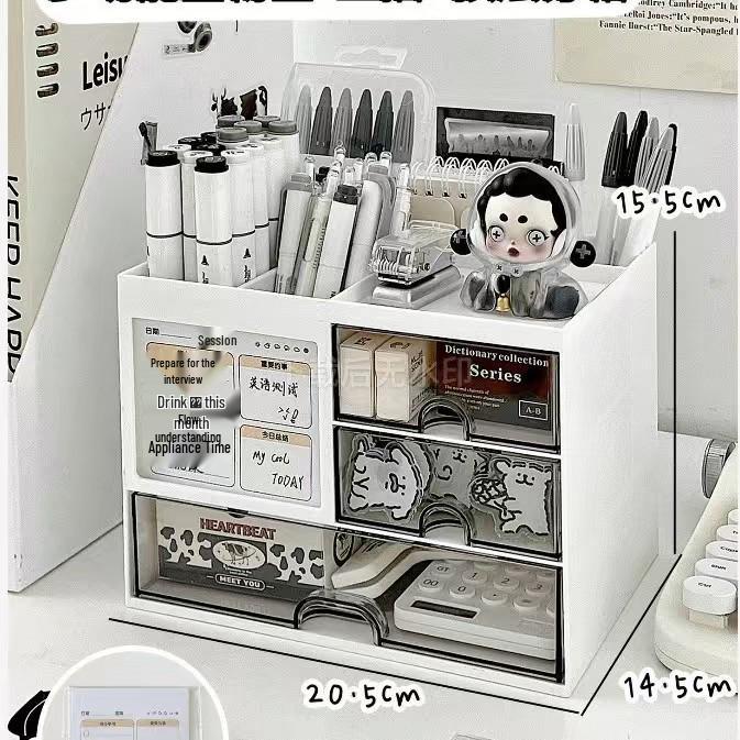 

Акриловый настольный ящик для хранения и подставка для ручек для офисного рабочего места