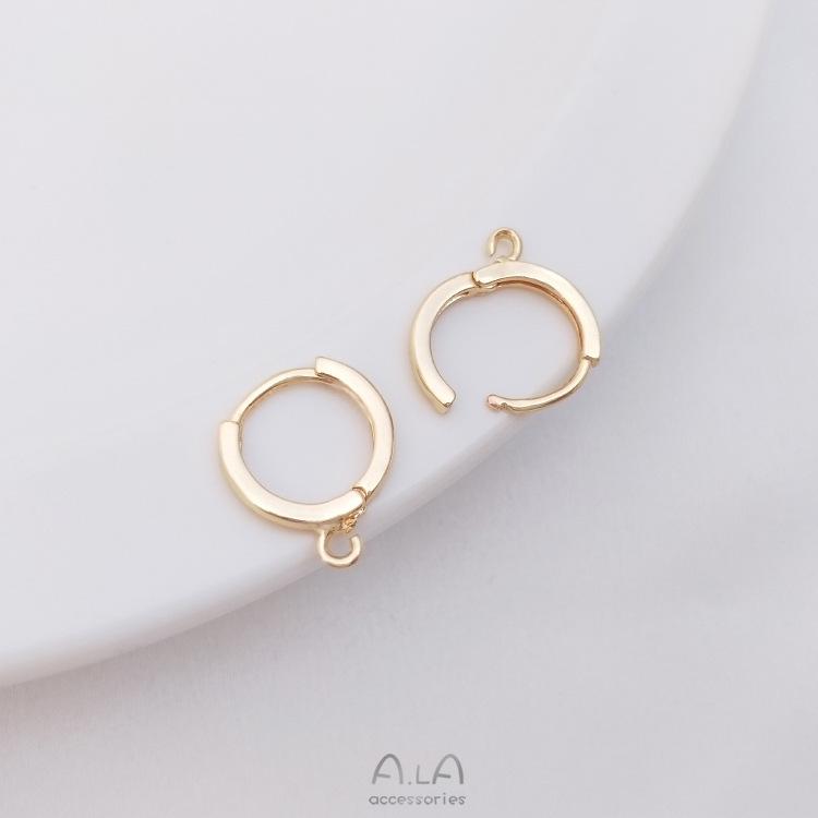 14K Gold Filled Creolen mit baumelnden Ohrklemmen - Handgefertigte Schmuckaccessoires