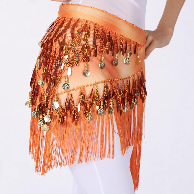 Buy Fashion Women Belly Dance Gold Coin Hip Scarf Skirt Coin