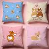 Adorable Corgi Dog Design Cushion Cover Comfortable Durable Pillow Cover MultiScene for Home Office Car Sofa