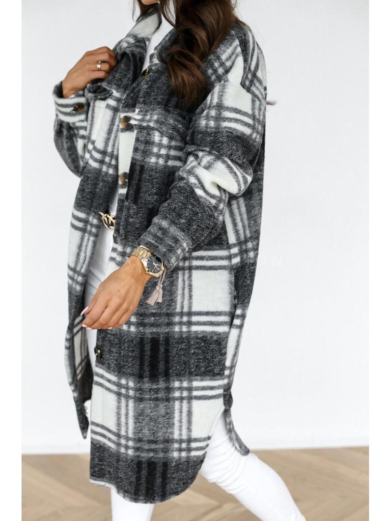 2025 Trending Long Sleeve Plaid Print Jacket Shirt for Spring and Autumn