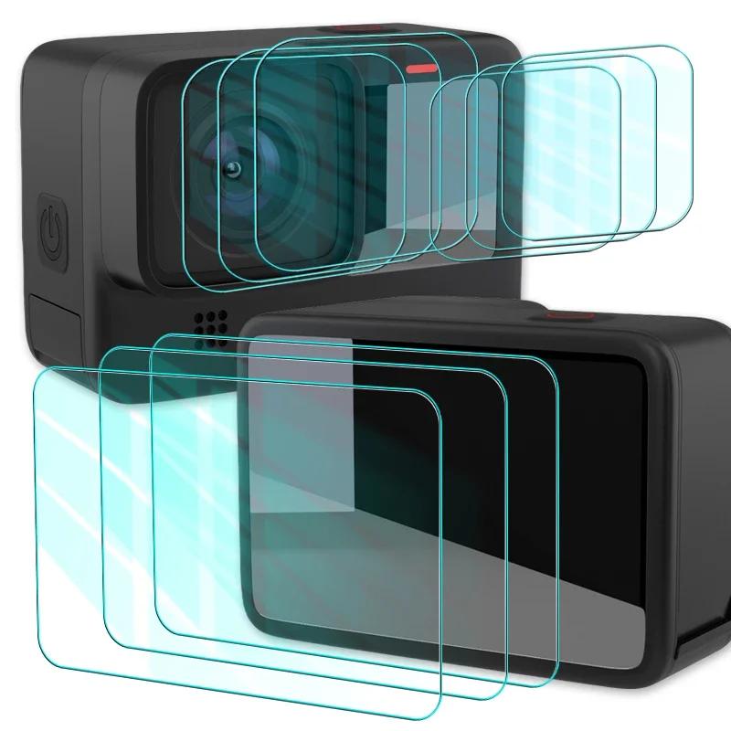 1-9 Stück HD Panzerglas Displayschutzfolie für GoPro Hero 13 12 11 10 9 Black Kameralinsen-Schutzfolie Vorderseite Rückseite Bildschirmglas