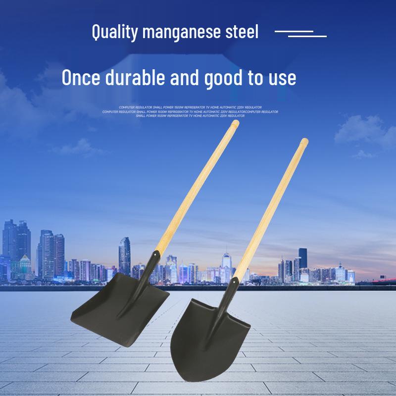 Red-Handled Manganese Steel Multi-Purpose Shovel for Outdoor Use