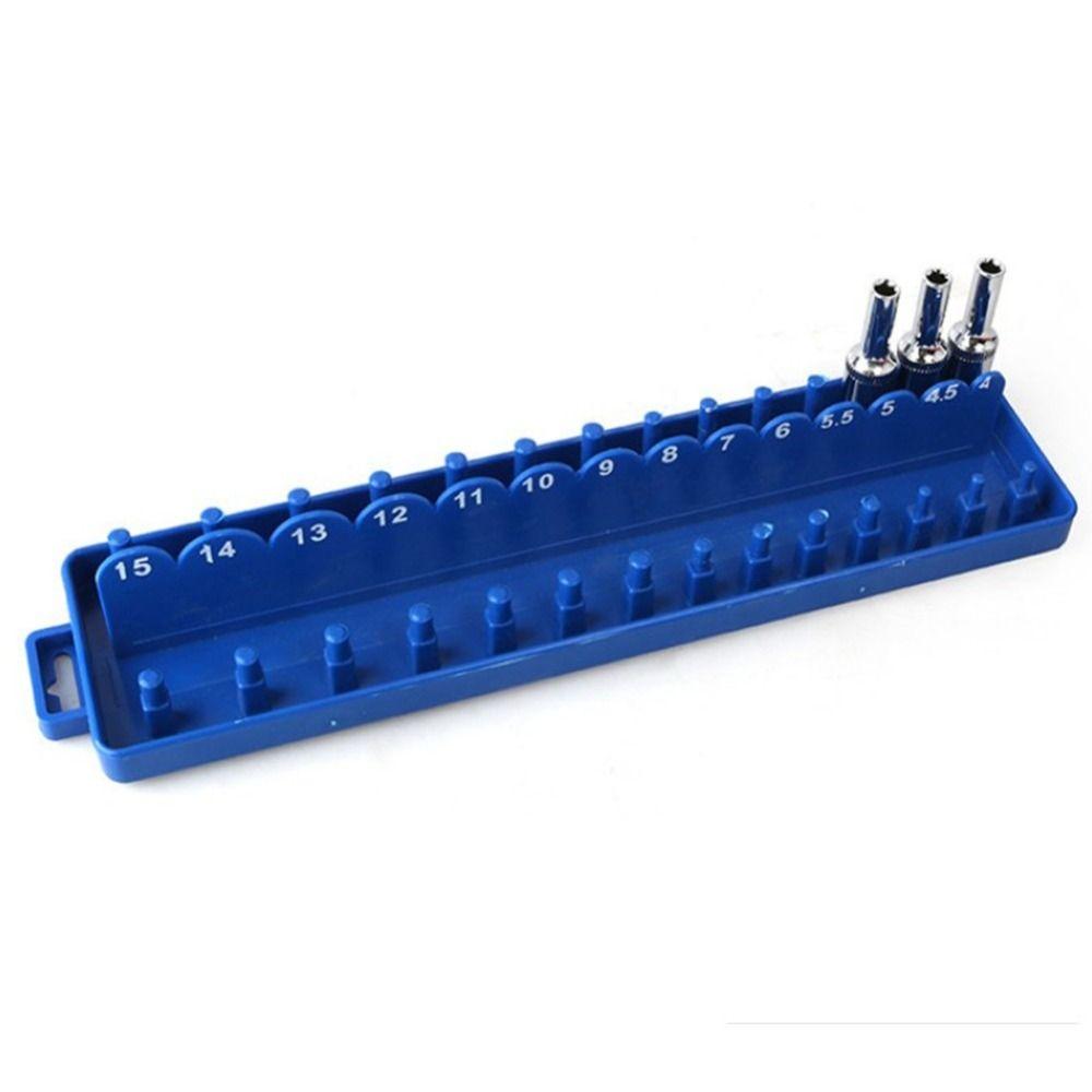 Blue Color Socket Tray Metric Size Wrench Holder Wrench Head Storage Socket Organizer  Tool Storage