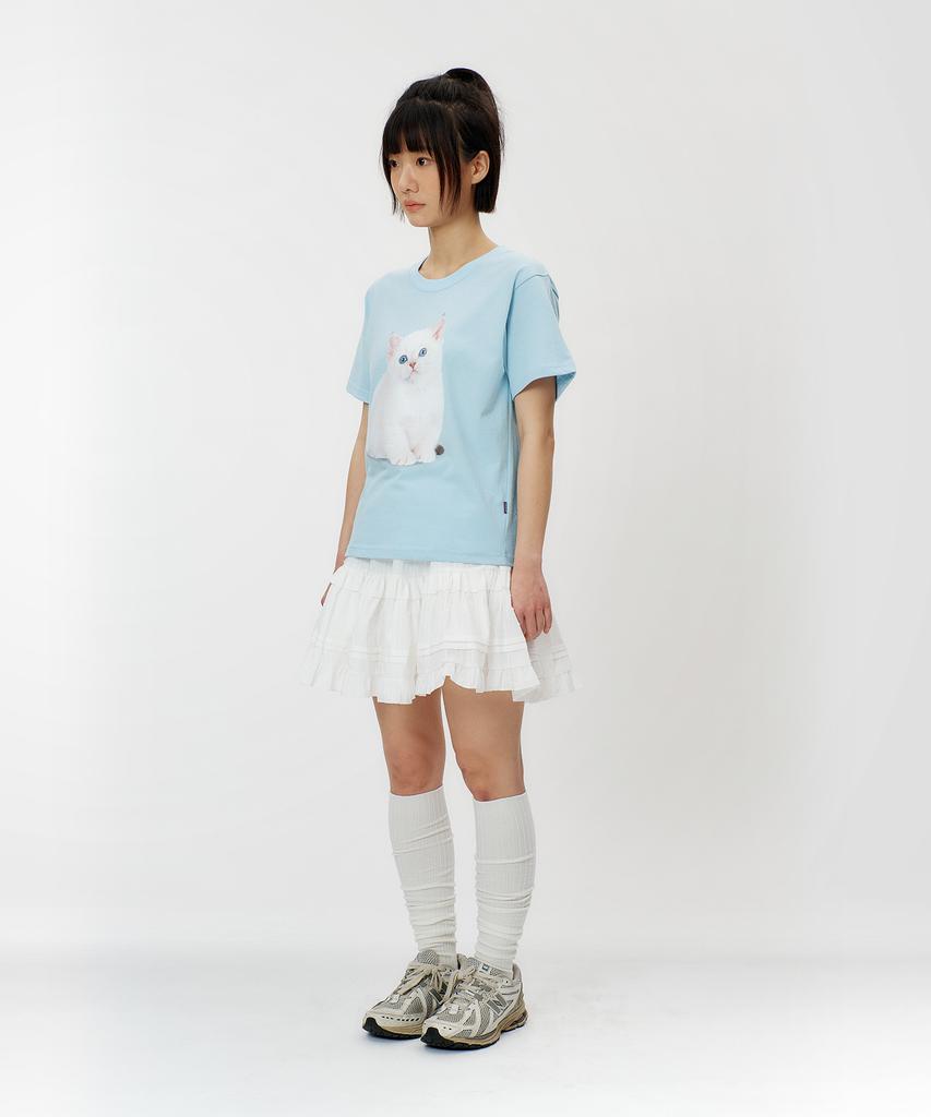 LAUGHER Neko T-Shirt - Sky Blue