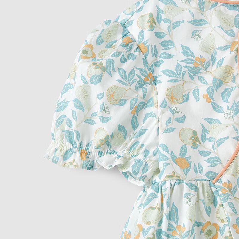 YEEHOO Baby Girls' Chinese Style Summer Breathable Bodysuit