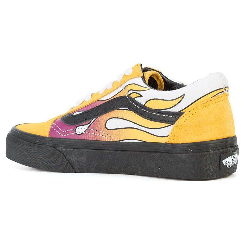 Vans Old Skool Flames Unisex Sneakers Yellow Black VN0A38G1QMK