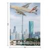 Emirates Airbus A380 flying over Dubai Throw Blanket Camping Thermal Picnic Blankets Sofas Of Decoration Blankets