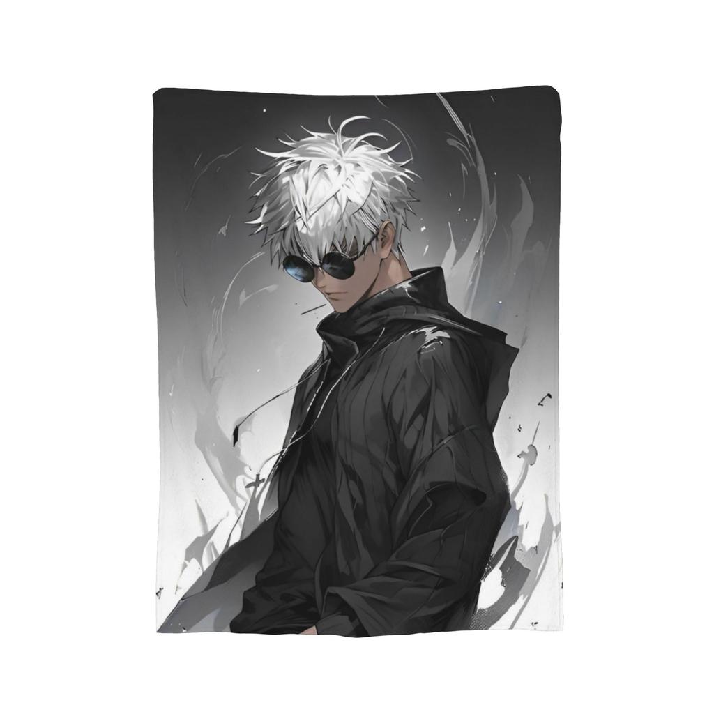 Ryomen Sukuna Velvet Throw Blanket Jujutsu Kaisen Anime Blanket for Sofa Travel Lightweight Bedspread,