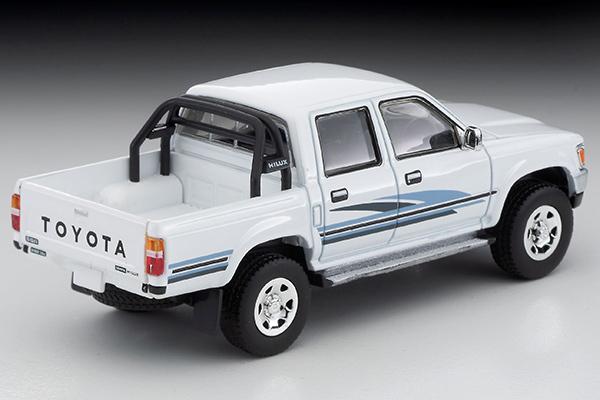 Toyota Hilux 4WD Pickup Double Cab SSR 1991 Model Diecast (White) LV-N256b [Tomix 1/64 Car] [Tomica Time]