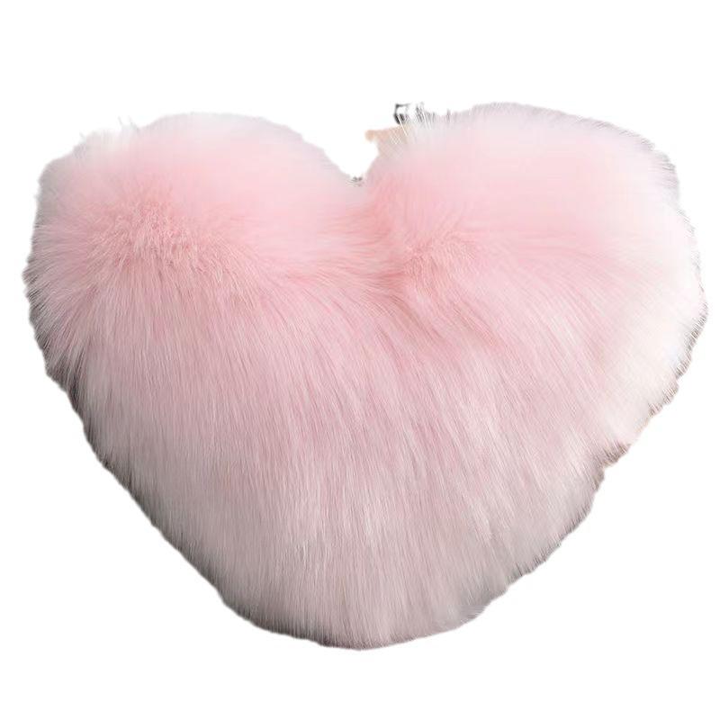 Heart-Shaped Plush Lumbar Support Cushion for Office & Sofa