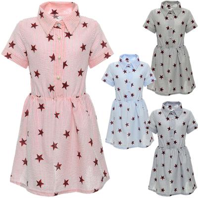 Vestido blusa de verão para menina com estrelas
