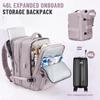 Expandable Travel Laptop Backpack for Men and Women, Large Capacity Waterproof Hand Luggage, Airplane Carry-On Bag