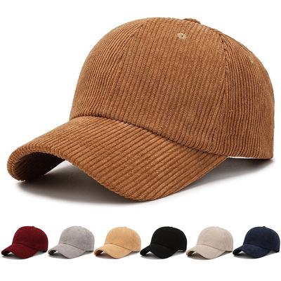 Winter Corduroy Baseball Cap Solid Color Corduroy Peaked Cap