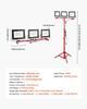 LED Work Light with Stand, 15000 Lumens, Three-Head Portable Camping Light with Individual Switch, Tripod Stand, 3.3 m Power Cord, for Indoor Outdoor