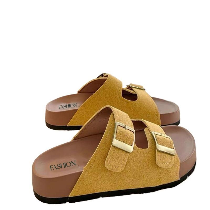 Premium Thick-soled Slippers Women's Summer Wear Versatile Beach One-word Cool Slippers