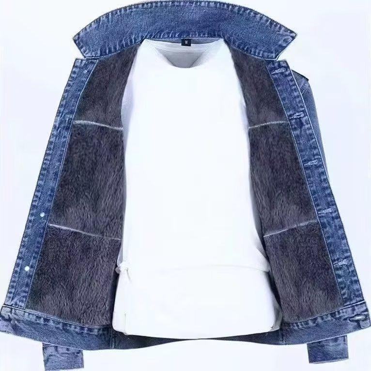 Men's Korean-Style Slim Black Denim Jacket - Trendy Casual Workwear for Spring and Autumn