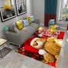 Christmas Ornament Theme Christmas Bell Carpet Living Room Bedroom Bathroom Large Area Decoration Mat Non Slip Festival Carpet