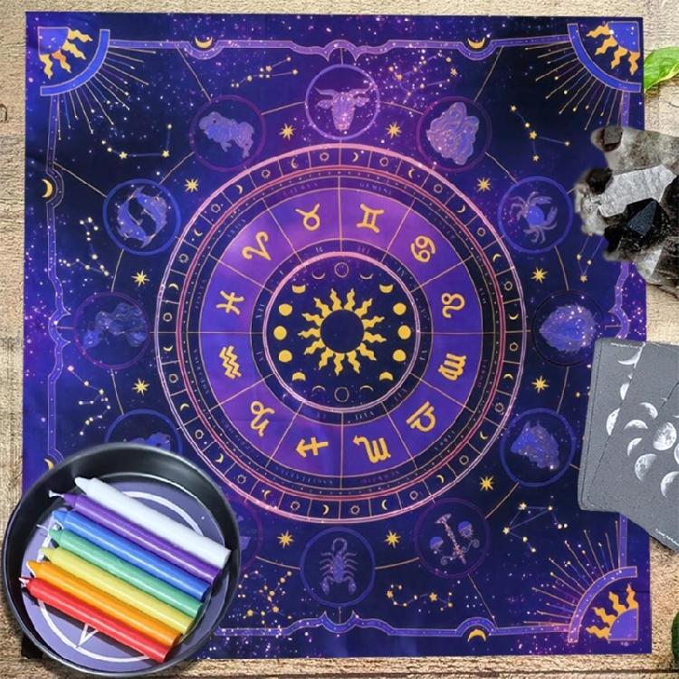 Tarots Tablecloth Rune Divinations Table Cover Astrology Oracles Board Game Mat