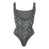 Skims Womens/Ladies Snake Print Square Neck Bodysuit