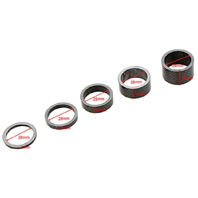 5 Pcs Bike Carbon Fiber Headset Spacer Lightweight Bicycles Headset Washer