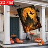 2D Flat - 2D Flat Happy Halloween Autumn Pumpkin Witch Garden Flag 1-28X40 Inch Outdoor Garden Flag Double-Sided Home Decoration Courtyard Decoration 