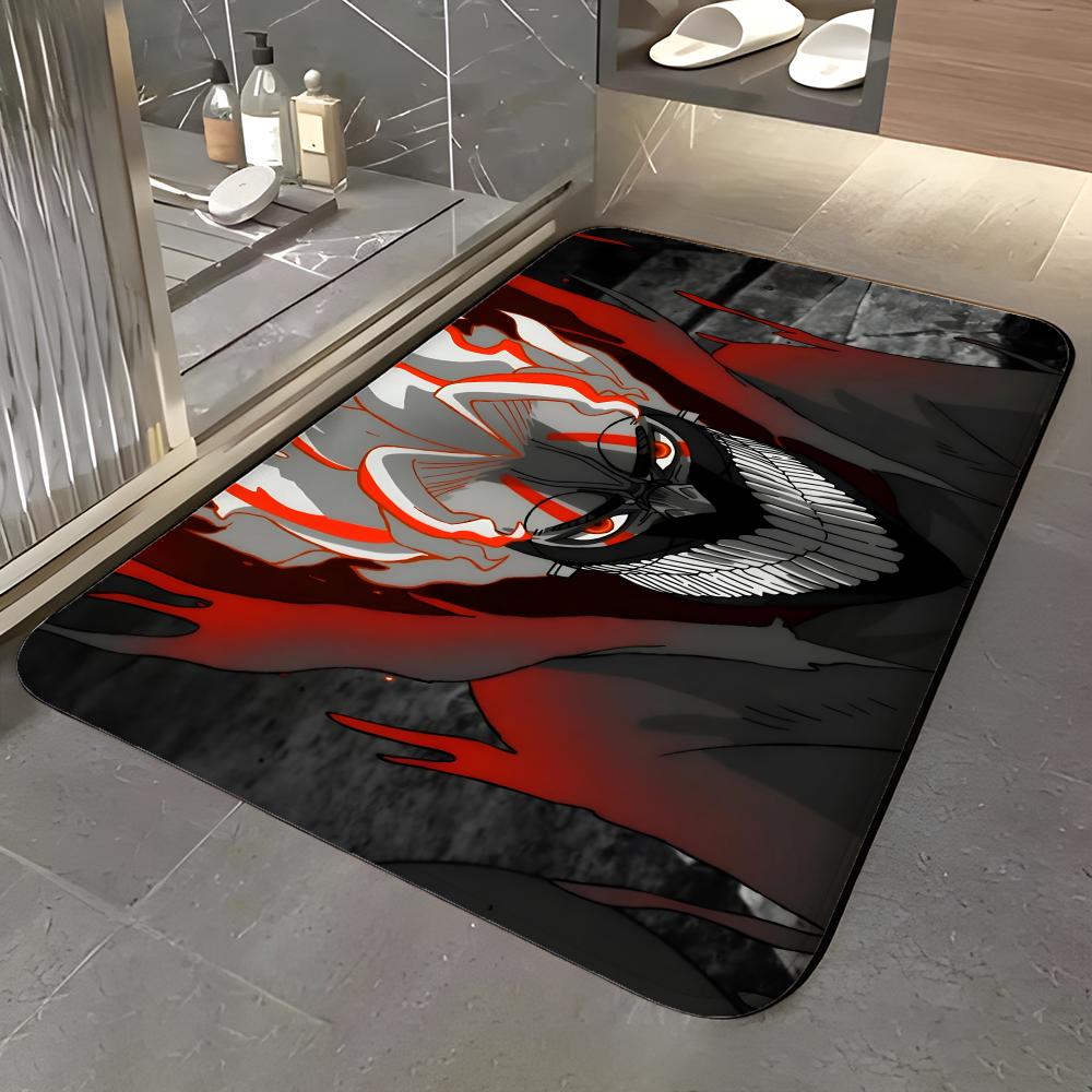 Manga D-Dandadan Fußmatte Weiche Flanell Eingangstür-Matte Rutschfest Saugfähig Badezimmer Schlafzimmer Bodenläufer