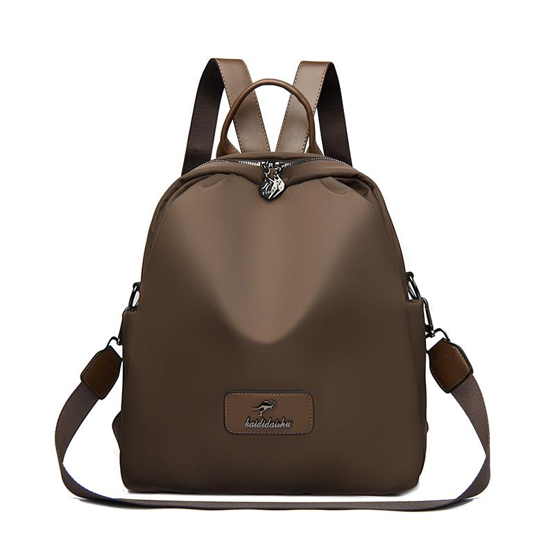 

Водоотталкивающий Рюкзак Женский Нейлоновый Дорожный Рюкзак Защита от краж Студенческий Школьный Рюкзак коричневый