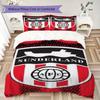 Juego de Ropa de Cama con Estampado Sunderland Funda Nórdica Funda de Almohada Decoración del Hogar Regalo de Cumpleaños (1 funda nórdica + 2 fundas de almohada sin relleno.)90