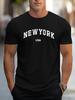 Men's New Loose, Comfortable and Breathable Round Neck T-shirt with Letter Printed Pattern Suitable for Outdoor Wear In Summer