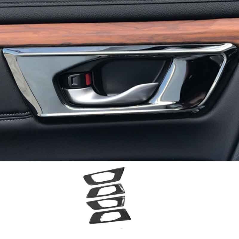 For 2017-2021 Honda CRV CR-V Handle Frame Trim Inner Door 4PCS Black Titanium