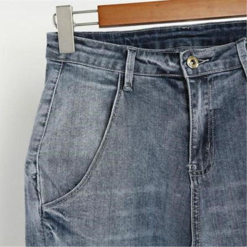 Women's Spring High Waist Plus Size Jeans Micro Stretch Vintage Harlem Pants
